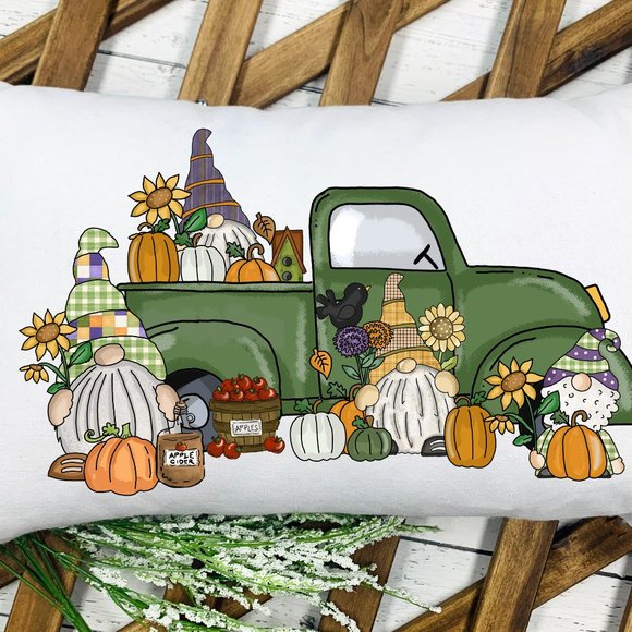 FALL and Halloween - Gnome Theme Pillow Case set of 2. - Picture 3 of 9